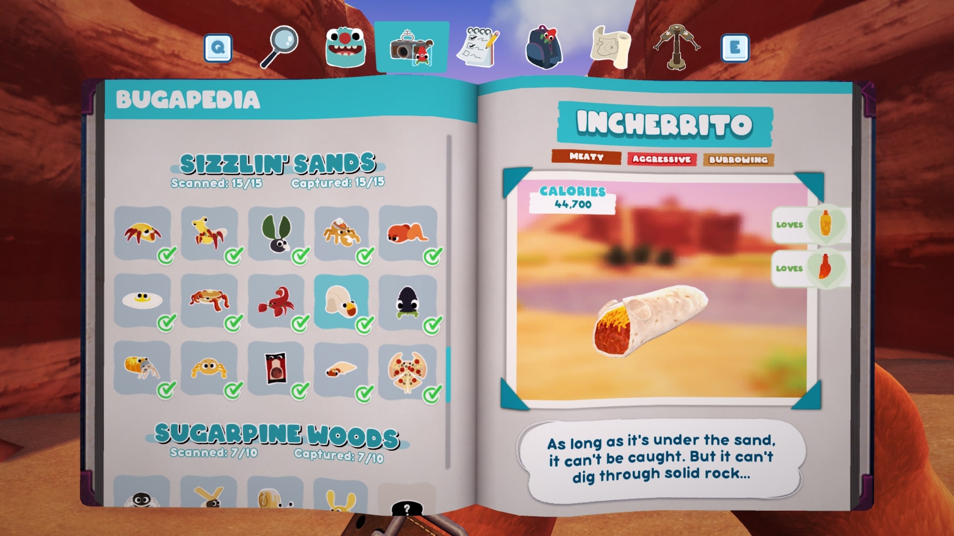 Bugsnax Bugapedia: Incherrito