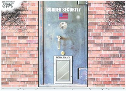 Political Cartoon U.S. biden immigration