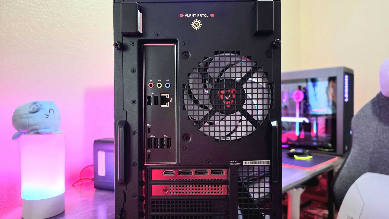 Image of the HP OMEN 35L VALORANT Limited Edition pre-built desktop gaming PC.