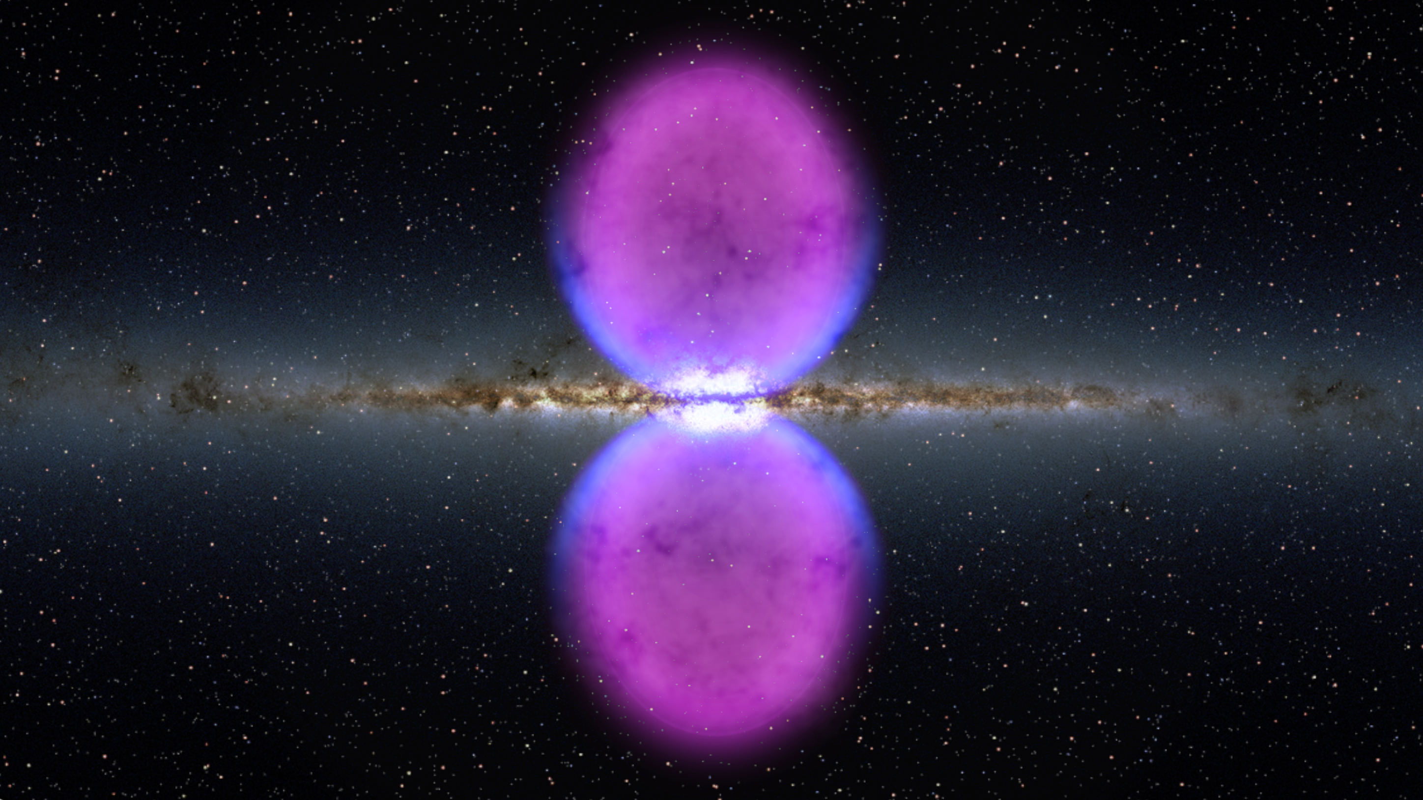 As gigantescas bolhas de Fermi só são visíveis na luz de raios gama. De onde eles vieram?