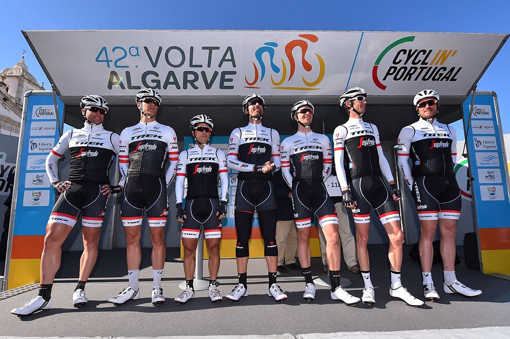 The Trek-Segafredo team for sign on
