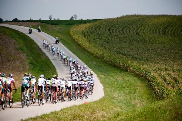 Rolling through the lush Missouri farm lands.
