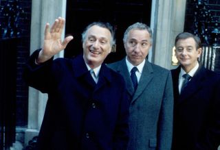 Jim Hacker, Sir Humphrey Appleby and Bernard.