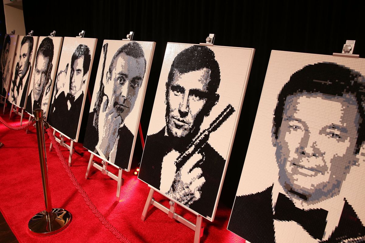 James Bond actors recreated in Lego.