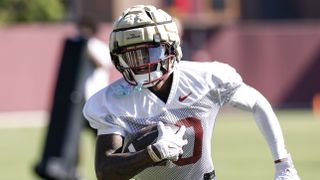 Wide Receiver Malik Benson #10 of the Florida State Seminoles during Spring Football Practice ahead of the 