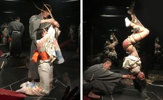 Show producer Etienne Russo had been fascinated by kinbaku for some time, and decided to bring to life this puzzling cultural aspect of Japan. ‘The kinbaku performance was in our mind since we started to plan the launch, as it is an ancestral tradition in Japan,’ says Russo.