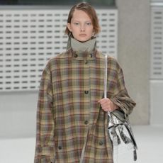Model walks the Mulberry SS26 Runway