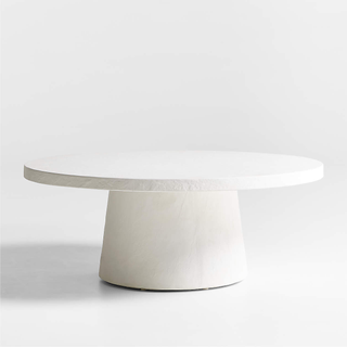 white pedestal coffee table