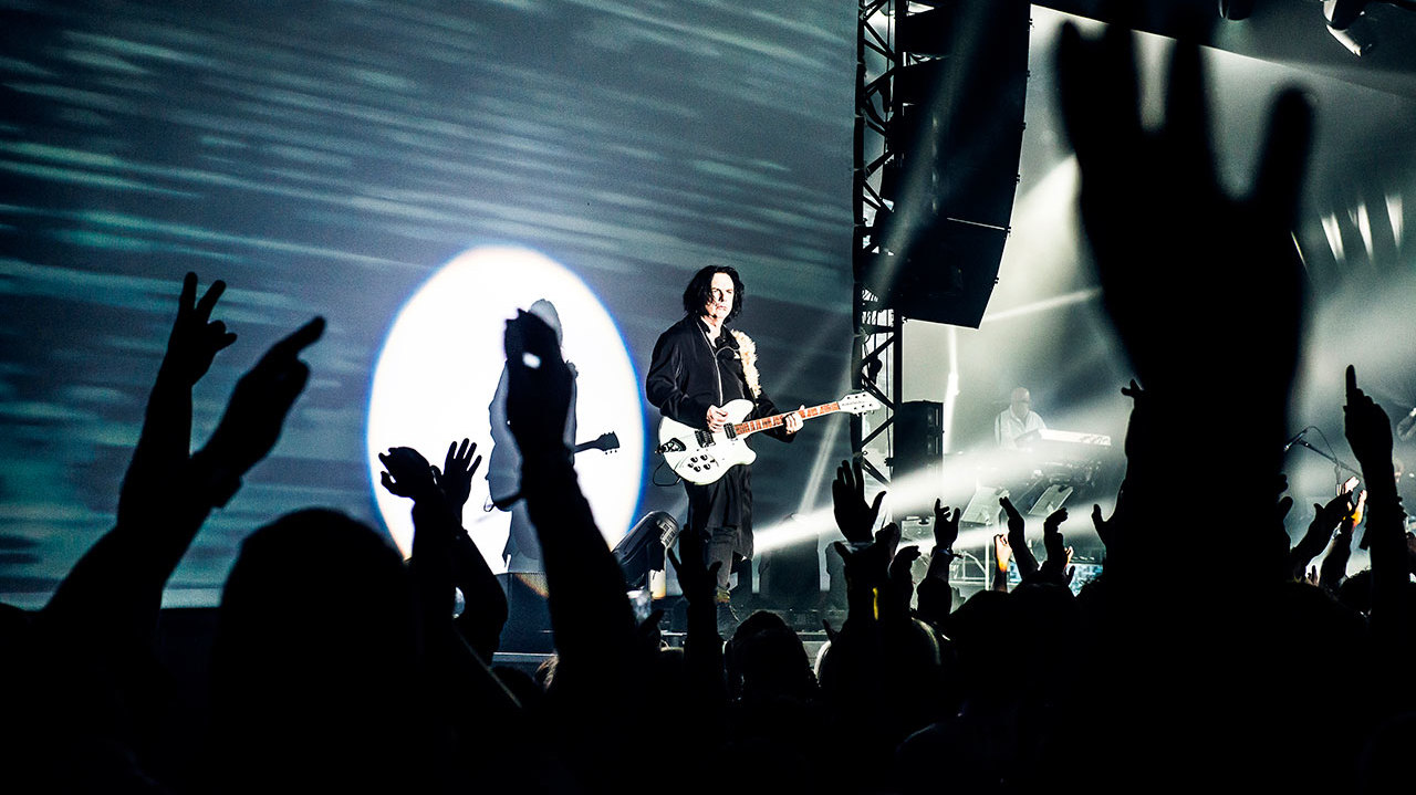 A shot of Steve Hogarth on stage