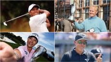 Four golfers in a montage