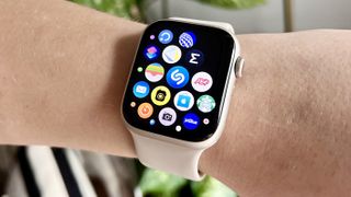 Apple Watch apps grid view Shazam