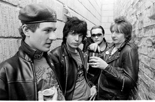 Brian with The Damned in Copenhagen, 1977