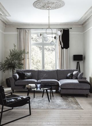 Barker & Stonehouse large grey Sabina chaise sofa