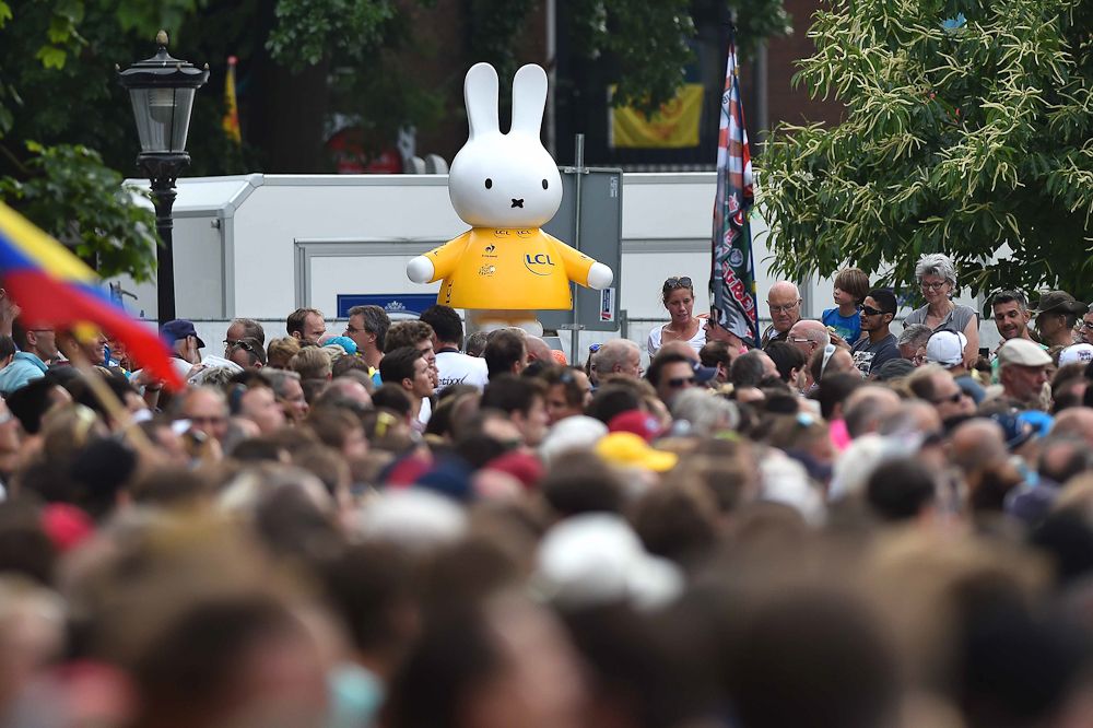 The 2015 Tour de France mascot was in attendance.