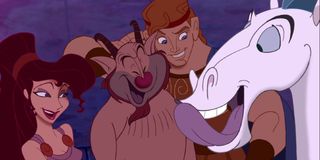 Hercules, Meg, Phil, and Pegasus in Disney's Hercules