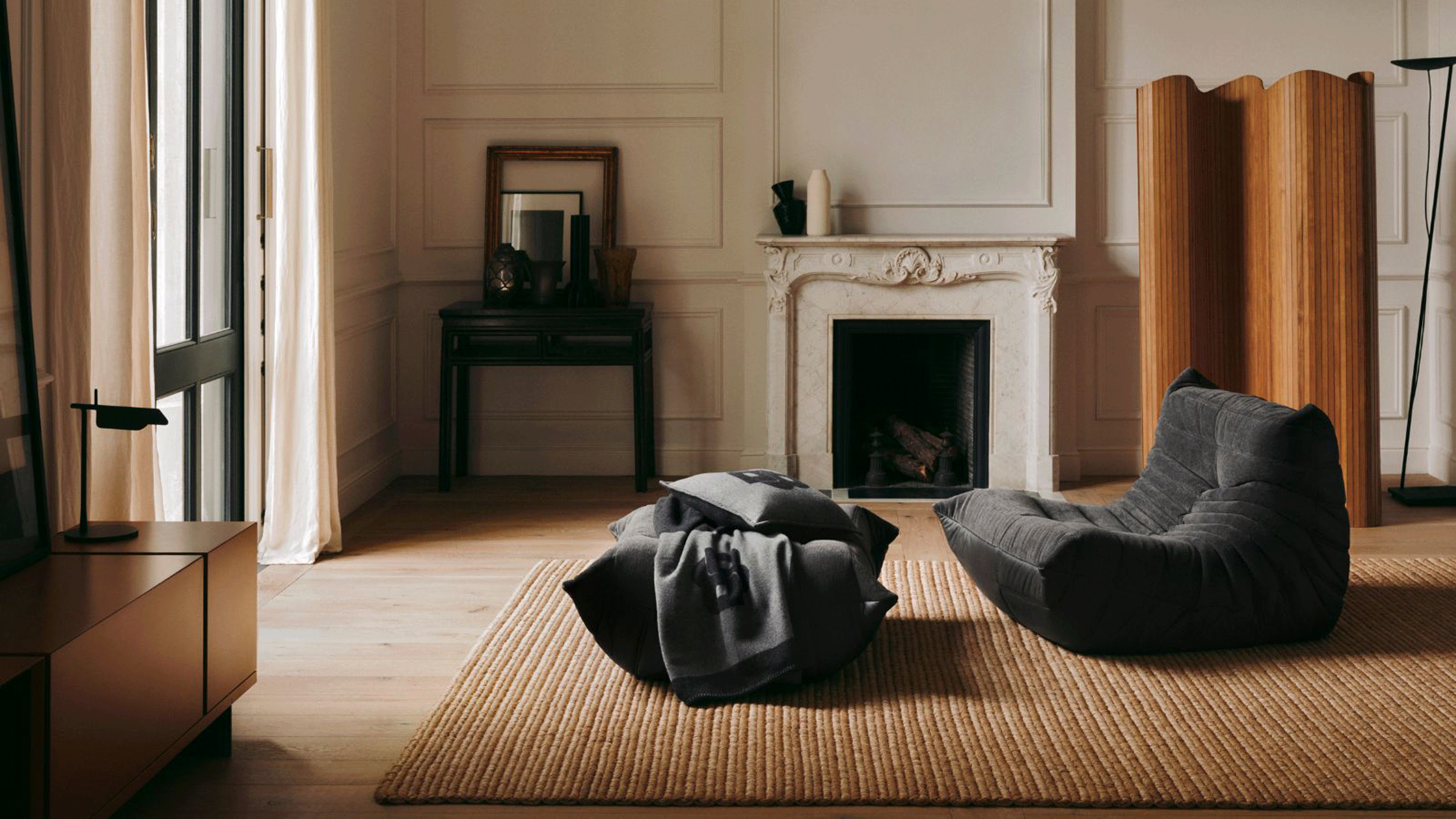 a revolving gif of interiors images