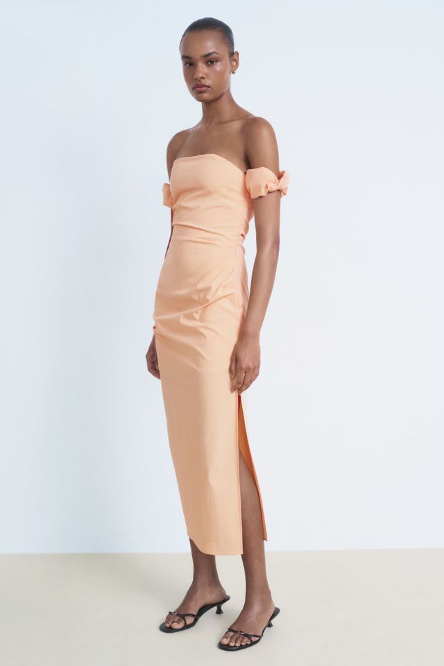 Mango Strapless Midi Dres