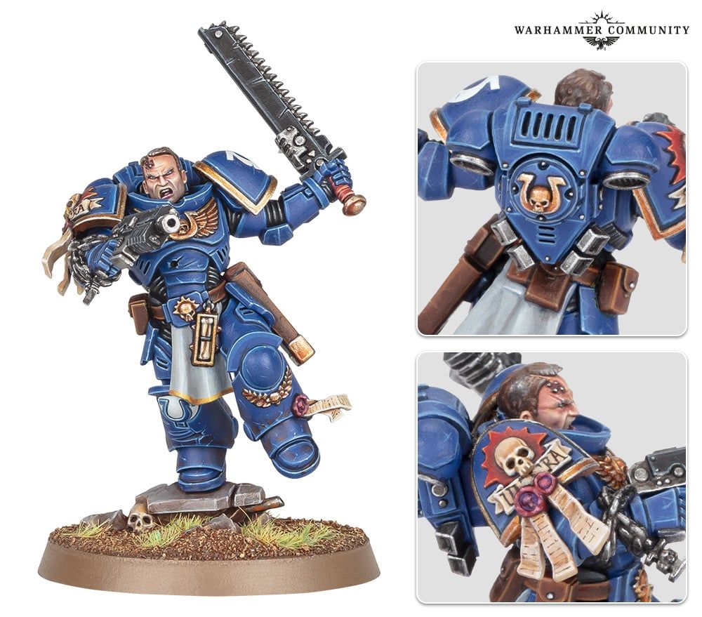 Warhammer Lieutenant Titus figurine.