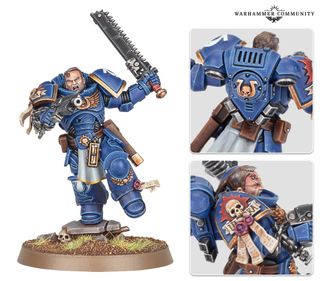 Warhammer Lieutenant Titus figurine.