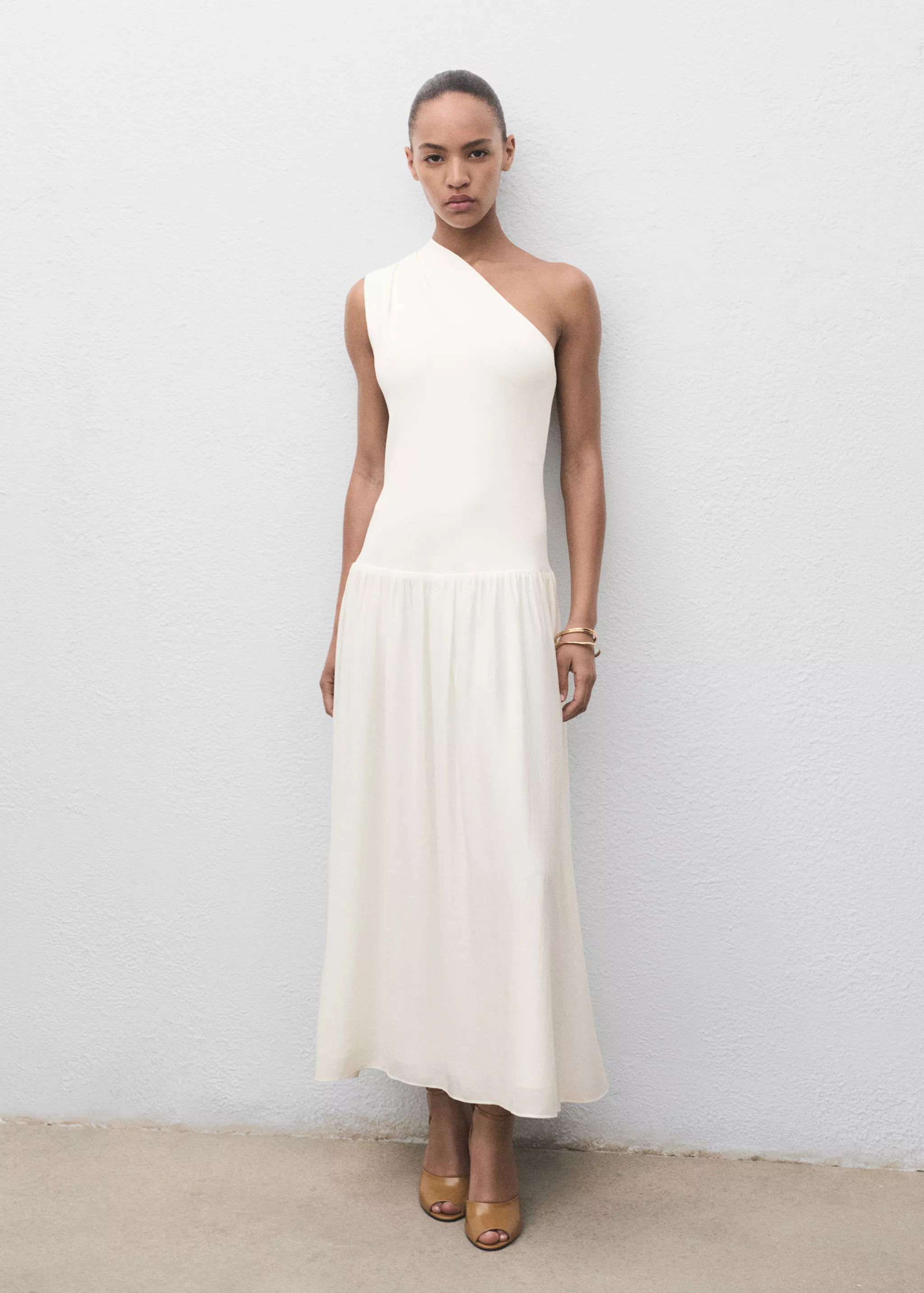 MANGO, Asymmetrical Combined Knitted Dress (Was $150)