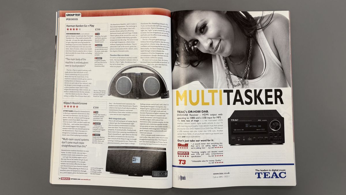 iPod docks in What Hi-Fi? magazine