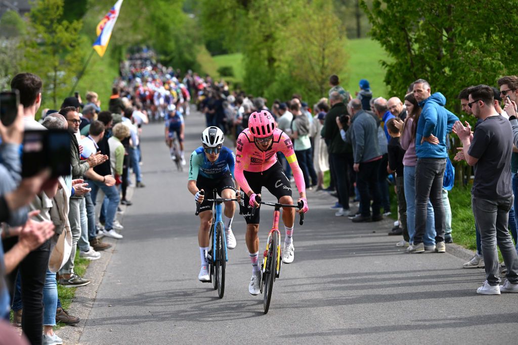 Paul Lapeira (Decathlon AG2R La Mondiale) and Mikkel Honore (EF Education EasyPost) in the breakaway