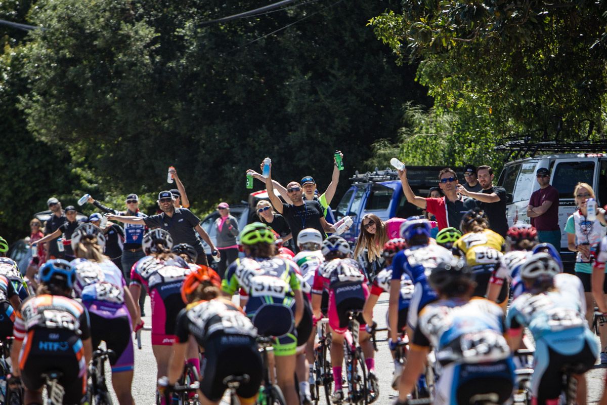 The women hit the feed zone.