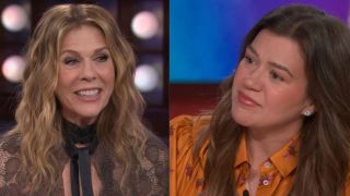 Left to Right: Rita Wilson, Kelly Clarkson on The Kelly Clarkson Show.