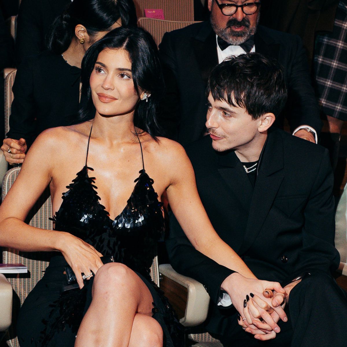 Timothée Chalamet and Kylie Jenner attend the EE BAFTA Awards in 2025