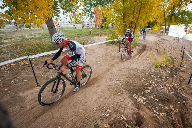 Danny Summerhill (K-Edge) leads the field. Colorado Cross Classic.