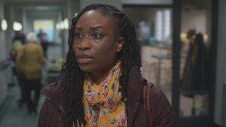 Ngozi is taken aback by the bedlam when she first walks into Holby ED.