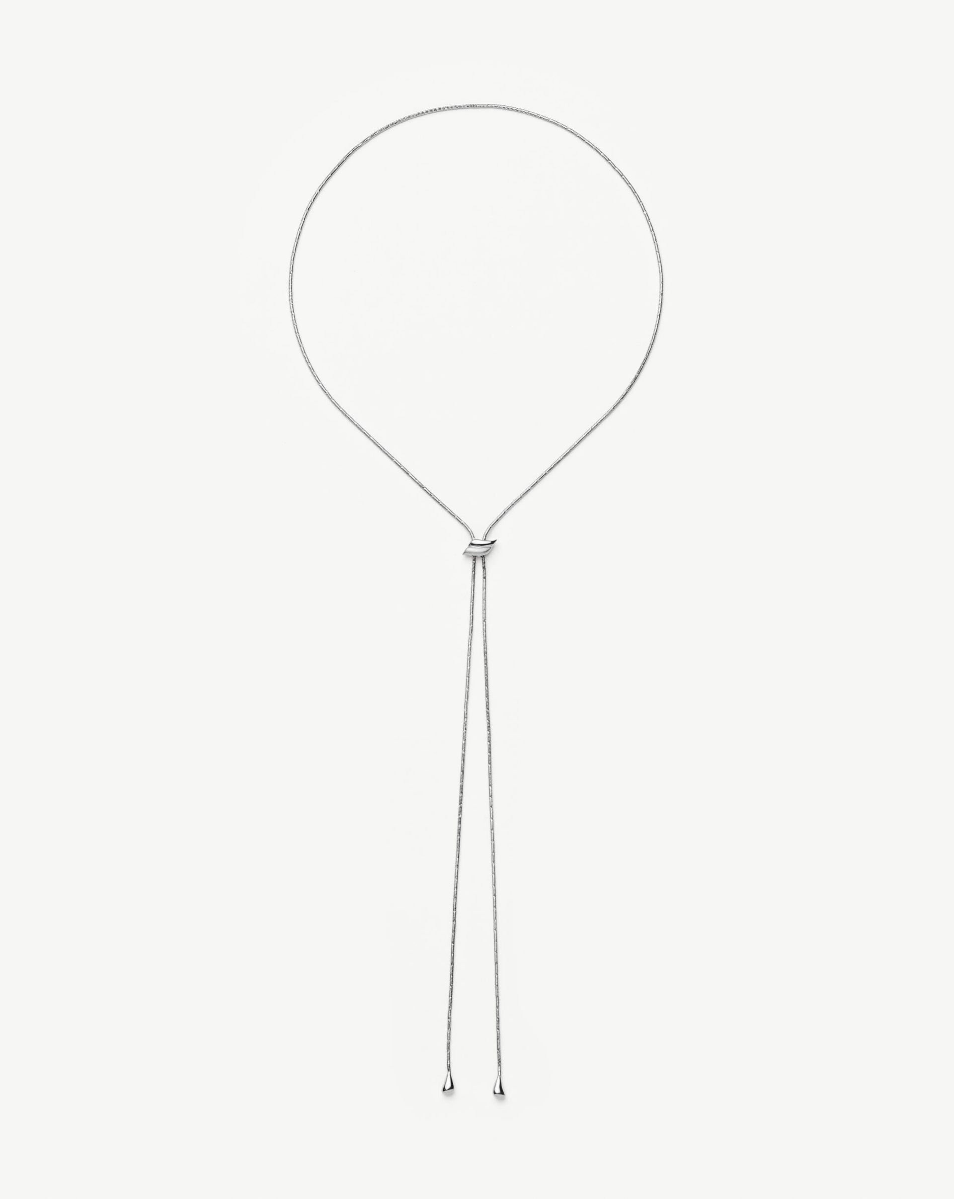 Savi Slider Lariat Chain Necklace | Sterling Silver