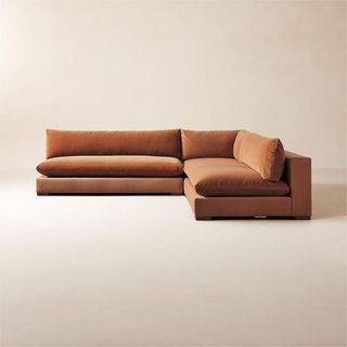 rust colored sectional sofa