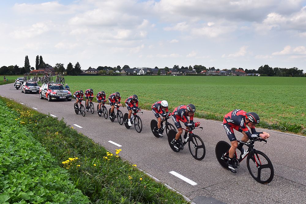 BMC Racing en route to first place in the Eneco stage 5 team time trial
