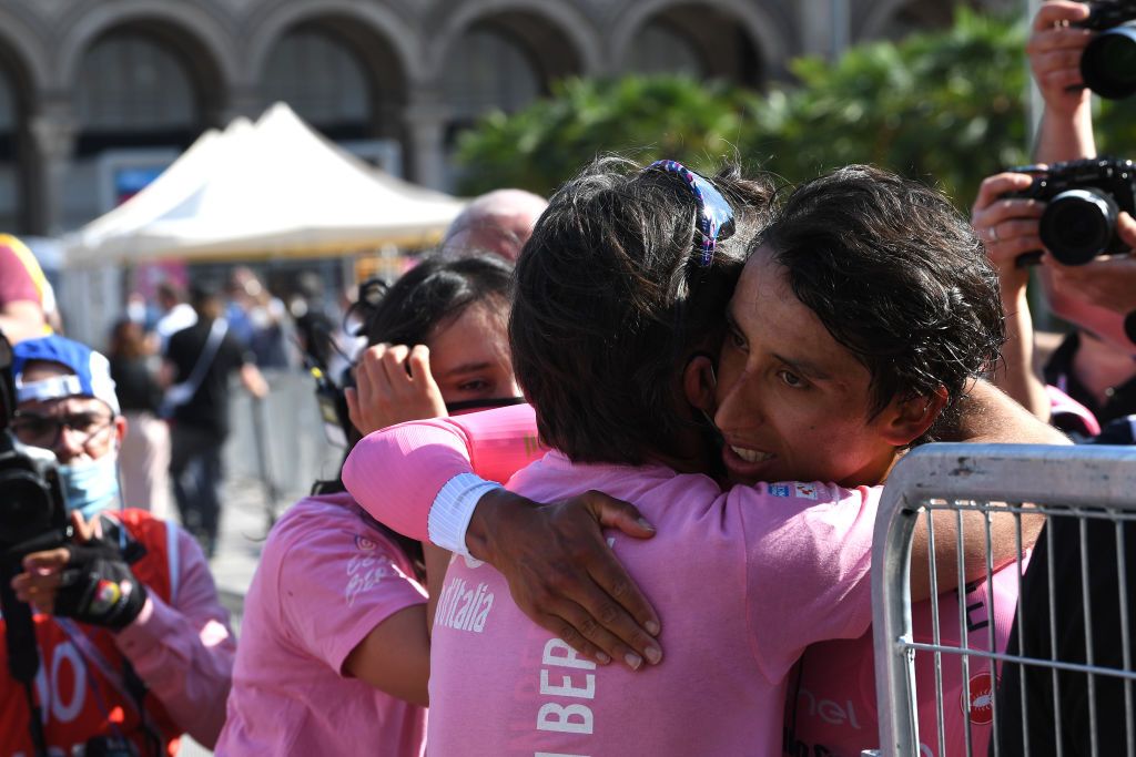 MILAN ITALY MAY 30 Egan Arley Bernal Gomez of Colombia and Team INEOS Grenadiers Pink Leader Jersey during the 104th Giro dItalia 2021 Stage 21 a 303km Individual Time Trial stage from Senago to Milano ITT UCIworldtour girodiitalia Giro on May 30 2021 in Milan Italy Photo by Tim de WaeleGetty Images