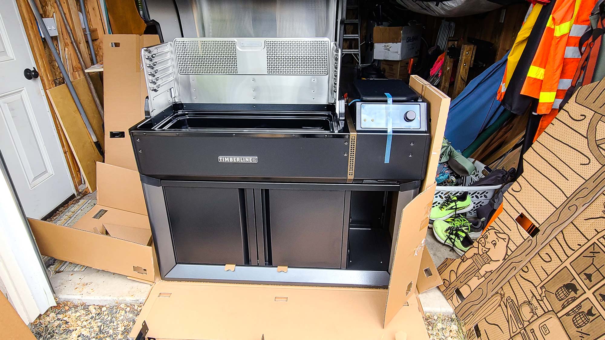 Traeger Timberline XL pre-assembled in box