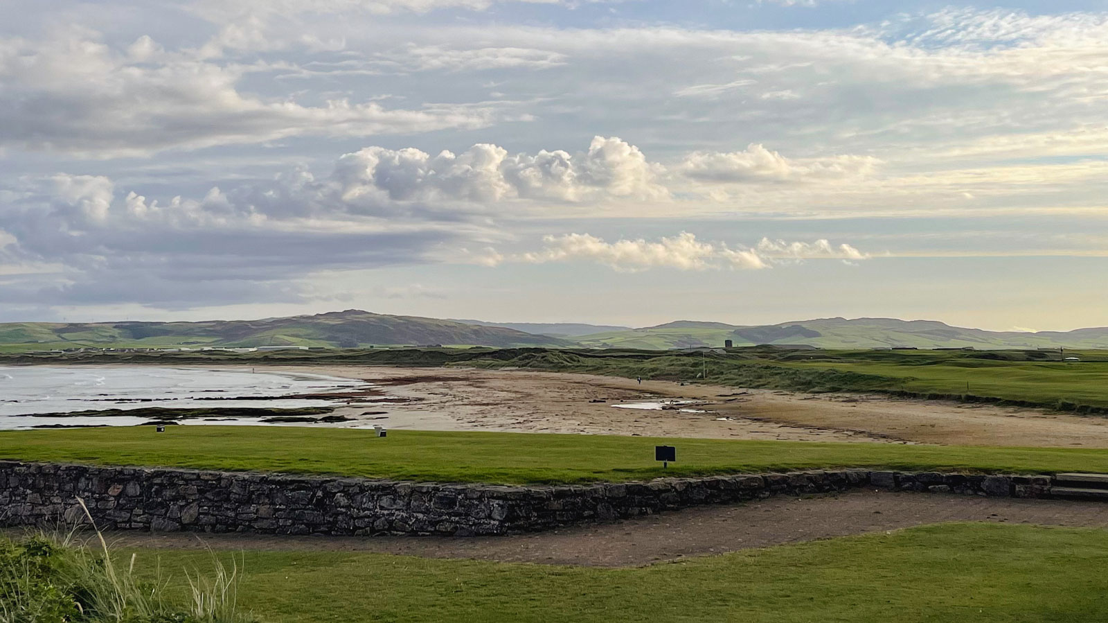 A tee box at Machrihanish Golf Club
