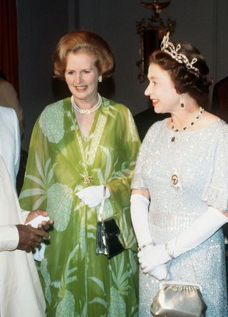 Queen Elizabeth II and Margaret Thatcher visit Zambia for the Commonwealth conference