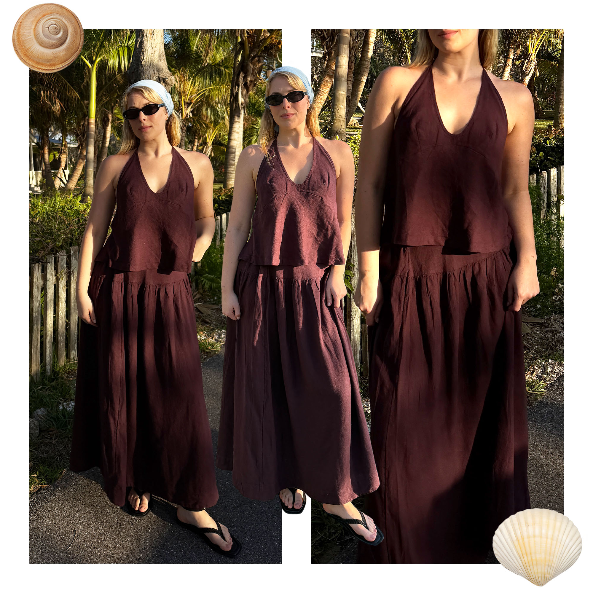 Collage of Free People Vacation Outfits