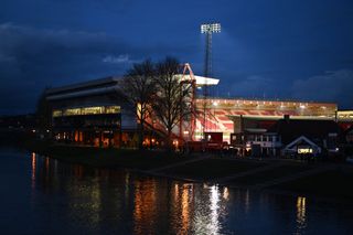 General view outside the stadium prior to the Premier League match between Nottingham Forest and Newcastle United at City Ground on March 17, 2023 in Nottingham, England.