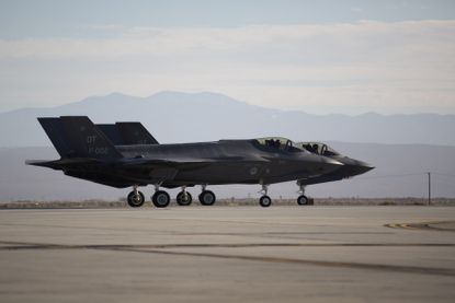 A Lockheed Martin F-35 Lightning II fighter jet