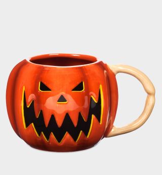 Pumpkin King mug on a plain background