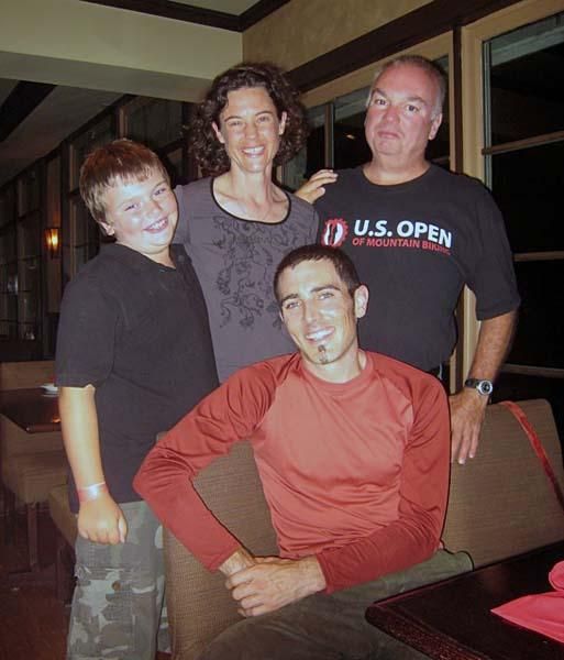 Mike and Mary enjoyed dinner with Kenda's Jim and his son.