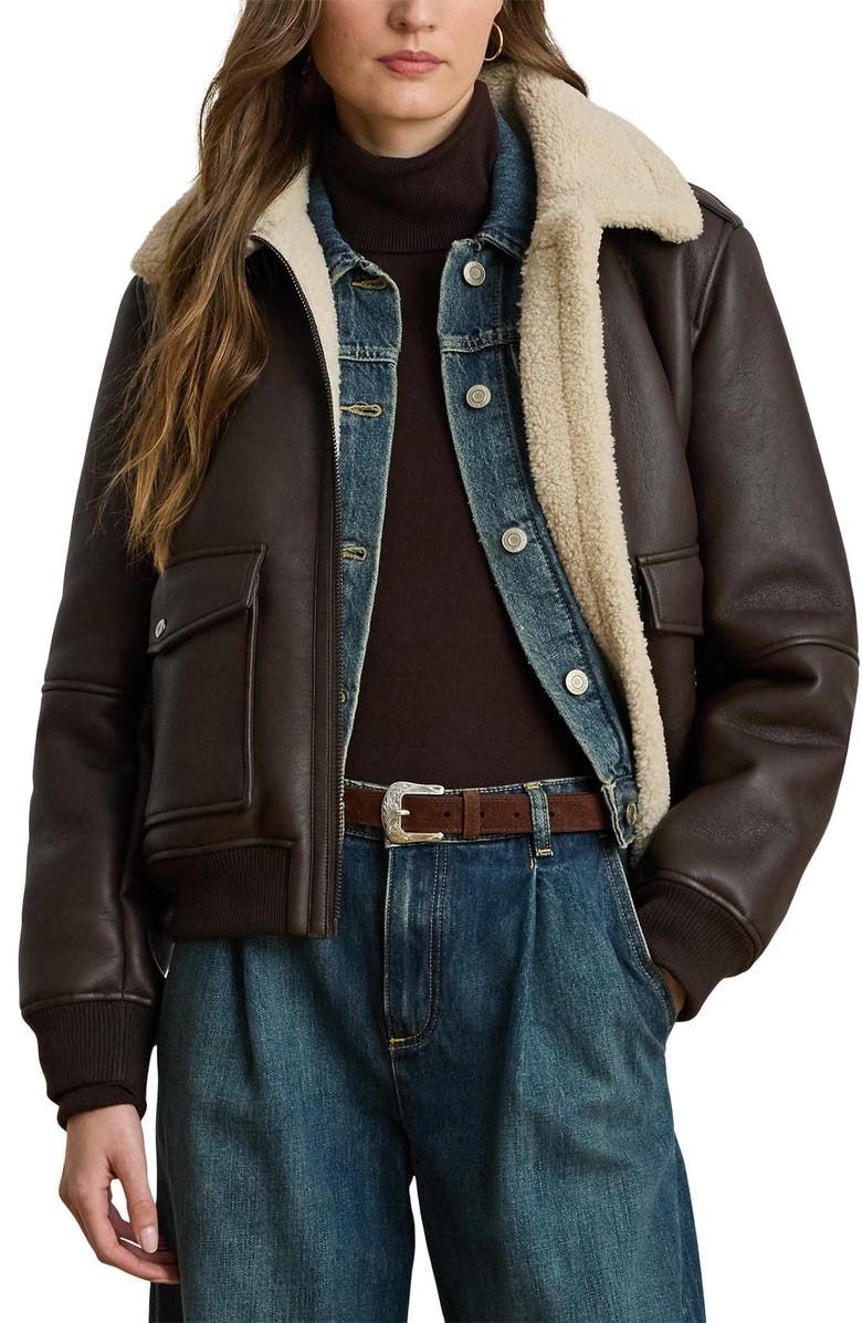 Faux Shearling Bomber Jacket