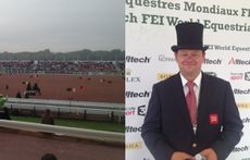 The driving cones arena at WEG 2014 and Brit Wilf Bowman-Ripley, who drove a clear round