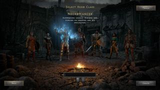 Diablo II: Resurrected gameplay select hero class
