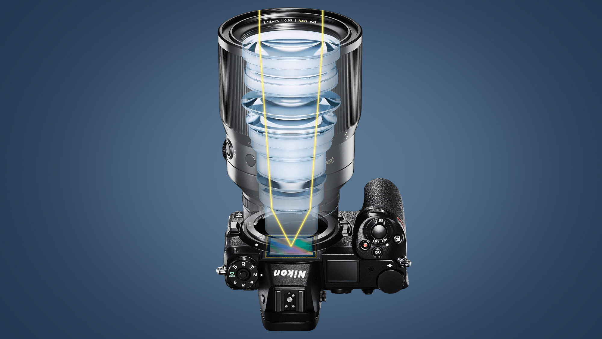 A diagram showing the inside of a zoom lenses on a camera