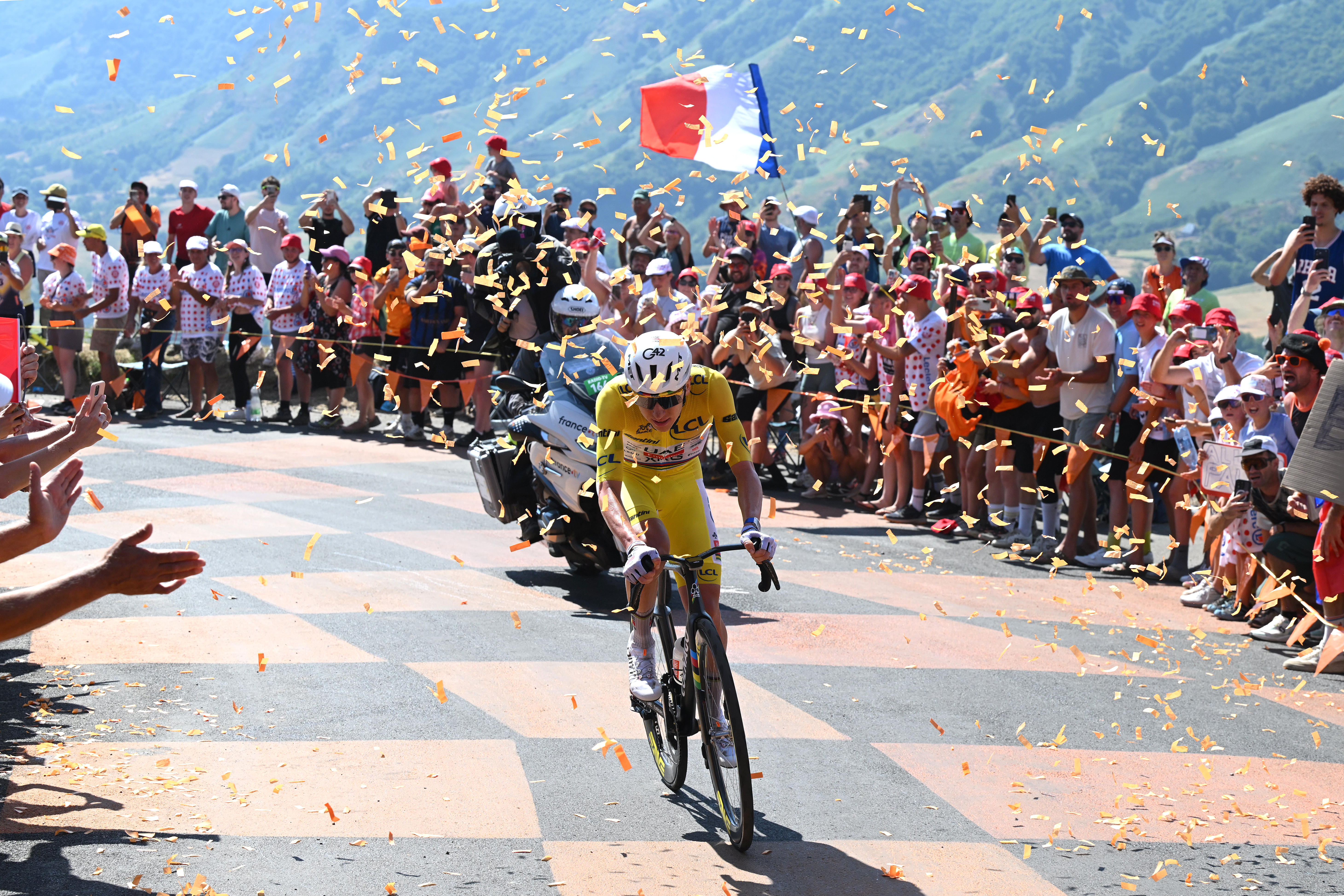 Tadej Poga&amp;#269;ar on stage 10 of the 2026 Tour de France