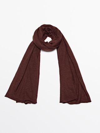 Massimo Dutti, 100% Cashmere Knit Scarf