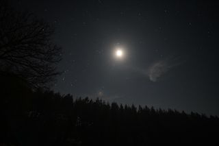 An image of the moon in the night sky taken with the Nikon D780
